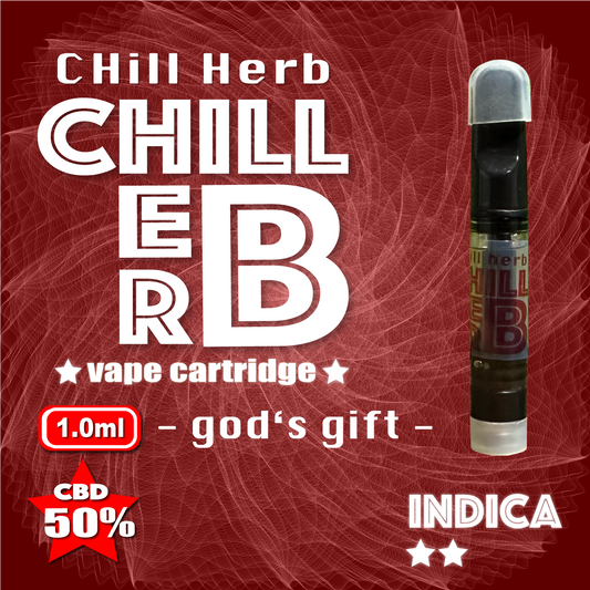 CHILL HERB,CBD 50%,God’s Gift,1ml,テルペン,ベイプ,リキッド,カートリッジ
