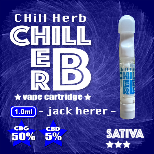 CHILL HERBリキッド,CBG50%,CBD5%,JACK HERER,1ml,テルペン,ベイプ,カートリッジ