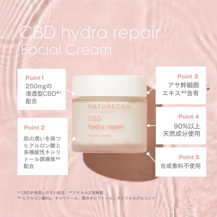 NATURECAN CBDハイドラリペアクリーム 50g 浸透型CBD250mg配合