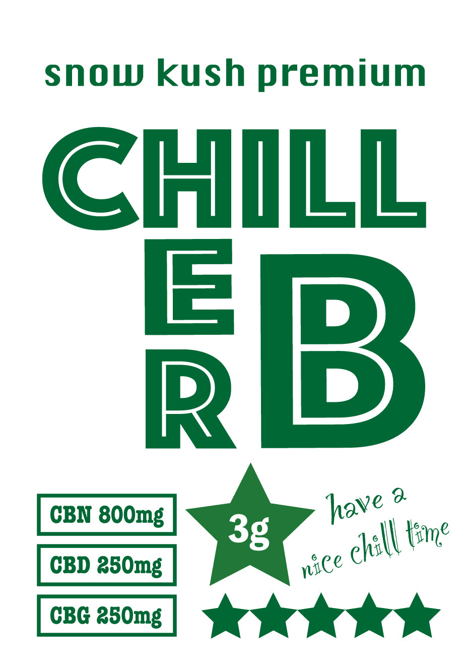 CHILL HERB CBNハーブ 3g CBN800mg CBD250mg CBG250mg テルペン配合　snow kush premium チルハーブ