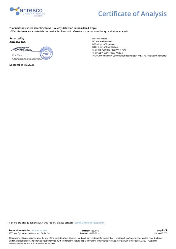 HOLY HEMP,HHBD 50%,CBN 30%,DOSI KUSH,1ml,HHBD,CBNディスティレート,ベイプ,リキッド,カートリッジ,CHILL HERB