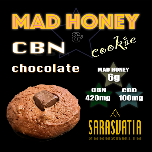 SARASVATIA マッドハニー&CBN クッキー 1枚入り チョコレート味 MADHONEY6g,CBN420mg,CBD100mg配合